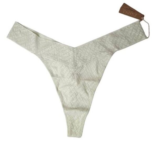 SKIMS FLOCKED LOGO PANTY NWT - Picture 1 of 10